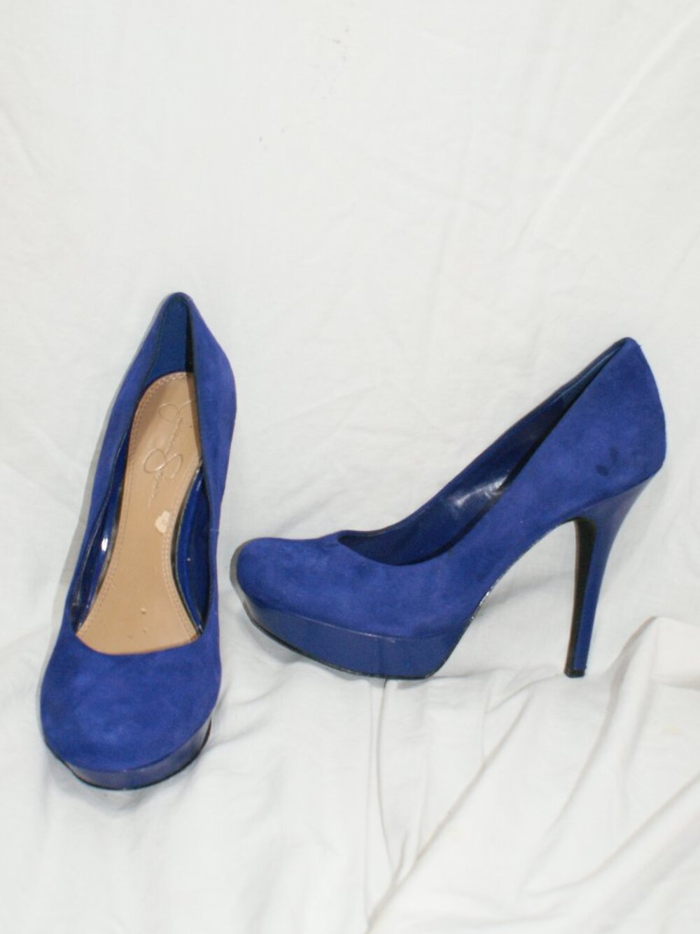 Jessica Simpson Cobalt Blue Platform Pumps - Size 8 - Well Worn - Picture 7 of 11